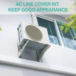 OSMOFUZE 3" W 20Ft L Mini Split Line Set Cover Kit, Air Conditioner Decorative PVC Line Cover Kit for Mini Split AC and Heat Pumps