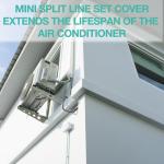OSMOFUZE 3" W 20Ft L Mini Split Line Set Cover Kit, Air Conditioner Decorative PVC Line Cover Kit for Mini Split AC and Heat Pumps