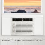 BEWAVE Window Air Conditioner Insulation Foam Panels, AC Side Surround Panels Kit with Top Seal Strip for AC Unit Indoor 2 Pack