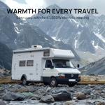 TURBRO RV Air Conditioner, 15,000 BTU Cooling with 1,500W Electric Heating, Non-ducted Rooftop Unit with Lift Handles, Ceiling Assembly with Atmosphere Lamp, 115V AC, Remote and WiFi-Controlled, White