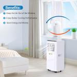 5M (196") Mobile Air Conditioner Window Seal for Casement Windows, Window Vent Kit, Easy Installation, Fit for Portable Air Conditioner, Dryer(White)