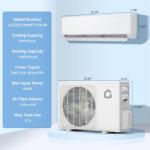 GarveeHome Mini Split Air Conditioner Heat Pump, 9000 BTU Mini Split AC 24 SEER2 Cools Up to 450 Sq.Ft, Wifi-Enabled Ductless Inverter AC Unit with Copper Line Set, 208/230V