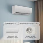 MEPTY 12000BTU Mini Split AC/Heating System, 19 SEER2 Energy Efficient Mini Split Air Conditioner, Ductless Inverter AC Unit with Pre-Charged Condenser, Cools Up to 750sq.ft, Compatible 110V/120V