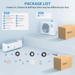 18000 BTU Mini Split Air Conditioner and Heater, 21 SEER2 Inverter System, 230V Ductless AC Unit for Rooms Up to 1250 Sq.Ft, with Remote, WiFi, Installation Kit