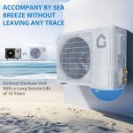 18000 BTU Mini Split Air Conditioner and Heater, 21 SEER2 Inverter System, 230V Ductless AC Unit for Rooms Up to 1250 Sq.Ft, with Remote, WiFi, Installation Kit