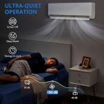 GarveeHome Mini Split Air Conditioner Heat Pump, 9000 BTU Mini Split AC 24 SEER2 Cools Up to 450 Sq.Ft, Wifi-Enabled Ductless Inverter AC Unit with Copper Line Set, 208/230V