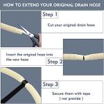 Flamorrow 164Ft Air Conditioner Drain Hose for Ductless Mini Split Air Conditioner Heat Pump Systems, 5/8" ID Flexible AC Water Drain Line