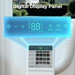 12,000 BTU Portable Air Conditioner, 3-IN-1 Smart AC Unit with Fan/Dehumidifier/Drainage-free Cooling, APP/Voice/Remote/Touch, 47 dB, Sleep Mode, Window Installation Kit, 24H Timer for Home/Office