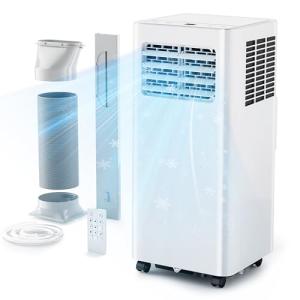 EUHOMY 8000 Btu Portable Air Conditioners, 3 in 1 Portable AC with Cool, Dry, Fan Modes, Quiet Air Conditioners with 24H Timer & Sleep Modes, with Remote, for Bedroom, Apartments up to 350 Sq.Ft