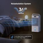 Feculs Portable Windowless Air Conditioners, 3-IN-1 Swamp Cooler, Evaporative Air Cooler, 6 Speeds & 3 Modes, 3-Gal Water Tank for Cooling, 20 FT/S Remote Control, Portable Air Cooler for Indoors