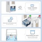 Feculs Portable Windowless Air Conditioners, 3-IN-1 Swamp Cooler, Evaporative Air Cooler, 6 Speeds & 3 Modes, 3-Gal Water Tank for Cooling, 20 FT/S Remote Control, Portable Air Cooler for Indoors