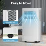 3-in-1 Portable Air Conditioners，10000BTU Portable AC Units Cools 450 Sq.Ft. with 24H Timer Remote Control，Easy Install Kit for Bedroom, Office, Dorm