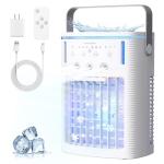 Portable Air Conditioners, 3-in-1 Portable AC Unit, Personal Mini Air Conditioner With 1000ml Water Tank, 2/4/8H Timer, USB Charging Small Cooling Fan (Include 5V 2A Adapter) For Indoor Office Bedroom