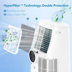 14000 BTU Portable Air Conditioners with Remote Control, 3-in-1 Free Standing Cooling AC Unit with Fan & Dehumidifier, Cools Room up to 750 sq.ft, Smart/Sleep Mode, 3 Speed, Auto Swing, 24H Timer