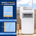 SereneLife Small Air Conditioner Portable 10,000 BTU with Built-in Dehumidifier + Heat - Portable AC unit for rooms up to 450 sq ft - Remote Control, Window Mount Exhaust Kit