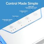 Arctic Air Pure Chill Deluxe Evaporative Air Cooler - Powerful, Quiet, Lightweight And Portable Space Cooler With Hydro-Chill Technology For Bedroom, Office, Living Room & More