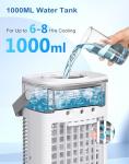 Portable Air Conditioners, 3-in-1 Portable AC Unit, Personal Mini Air Conditioner With 1000ml Water Tank, 2/4/8H Timer, USB Charging Small Cooling Fan (Include 5V 2A Adapter) For Indoor Office Bedroom
