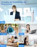 Portable Air Conditioners, 3-in-1 Portable AC Unit, Personal Mini Air Conditioner With 1000ml Water Tank, 2/4/8H Timer, USB Charging Small Cooling Fan (Include 5V 2A Adapter) For Indoor Office Bedroom