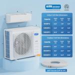 ROVSUN 35000 BTU Quad Zone WIFI Mini Split AC/Heating System, 19 SEER2 4 Zone 9000+9000+9000+9000 BTU Ductless Split Air Conditioner with Pre-Charged Condenser, Heat Pump & 25Ft Line Set, 208-230V