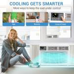 8,000 BTU Window Air Conditioner,Cool Rooms Up to 350 Sq.Ft.,Smart Window AC Unit with Smartphone App or Remote Control,3 Fan Mode,Sleep&ECO Mode,Washable Filter,for Bedroom Apartment Office,New R32