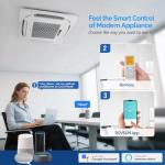 ROVSUN WIFI 20000 BTU Dual Zone (12K+12K) Ceiling Cassette Mini Split AC/Heater with Inverter, 20 SEER2 Ductless Air Conditioner with Pre-Charged Condenser, Heat Pump & 25Ft Copper Lines, 208-230V