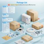 ROVSUN WIFI 20000 BTU Dual Zone (12K+12K) Ceiling Cassette Mini Split AC/Heater with Inverter, 20 SEER2 Ductless Air Conditioner with Pre-Charged Condenser, Heat Pump & 25Ft Copper Lines, 208-230V