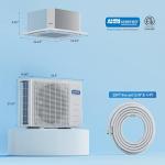 ROVSUN WIFI 20000 BTU Dual Zone (12K+12K) Ceiling Cassette Mini Split AC/Heater with Inverter, 20 SEER2 Ductless Air Conditioner with Pre-Charged Condenser, Heat Pump & 25Ft Copper Lines, 208-230V