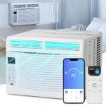 Magshion 6000 BTU Window Air Conditioner, WiFi-Enabled AC with Remote & App Control, Cools up to 250 Sq. Ft., Quiet Operation, 3 Cooling Modes, Washable Filter, Easy Install Window Unit