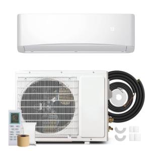 Manastin 12000BTU Mini Split Air Conditioner& Heater, 17 SEER2 115V Inverter System, Covers Up to 750 Sq. Ft, Complete Installation Kit Included