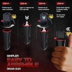 Gallo Drain Gun – AC Drain Line Cleaner Tool With Flexible Hose Pipe For HVAC Clogs - Includes 6 co2 Air Conditioner Drain Cleaner Cartridges