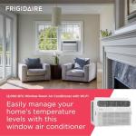 Frigidaire 12,000 BTU Smart Window Air Conditioner with Wi-Fi, Cools Up to 550 Sq. Ft., Remote Control, Quiet Operation, Eco Mode, 3 Fan Speeds, White