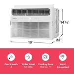 Frigidaire 12,000 BTU Smart Window Air Conditioner with Wi-Fi, Cools Up to 550 Sq. Ft., Remote Control, Quiet Operation, Eco Mode, 3 Fan Speeds, White