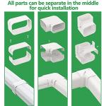 Forestchill 4in 25ft Decorative PVC Line Set Cover Kit for Ductless Mini Split Air Conditioner, Central AC and Heat Pump Systems, Condenser Unit