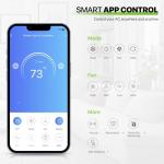 Magshion 6000 BTU Window Air Conditioner, WiFi-Enabled AC with Remote & App Control, Cools up to 250 Sq. Ft., Quiet Operation, 3 Cooling Modes, Washable Filter, Easy Install Window Unit