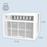 Keystone 23,200 BTU Window-Wall Air Conditioner with 16,000 BTU Supplemental Heat and Dehumidifier, 230V, Window AC for Large Rooms up to 1,500 Sq.Ft. with Smart Remote Control