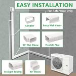 Forestchill 4in 25ft Decorative PVC Line Set Cover Kit for Ductless Mini Split Air Conditioner, Central AC and Heat Pump Systems, Condenser Unit