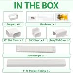 Forestchill 4in 25ft Decorative PVC Line Set Cover Kit for Ductless Mini Split Air Conditioner, Central AC and Heat Pump Systems, Condenser Unit