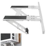 CAT SO RICH No-Drill Window AC Bracket, Adjustable Support 34–42” for Single/Double Hung Windows, Heavy Duty Epoxy-Coated Steel Holds 300lbs, Easy Installation, Renter Friendly