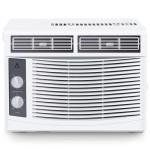 5,000 BTU Window Air Conditioner Unit - Cool up to 150 Sq. Ft. with Manual Adjustable Fan and Cooling Settings, Perfect for Small Bedroom, Living Room, Home Office, Easy Install Kit Included, White