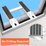 CAT SO RICH No-Drill Window AC Bracket, Adjustable Support 34–42” for Single/Double Hung Windows, Heavy Duty Epoxy-Coated Steel Holds 300lbs, Easy Installation, Renter Friendly