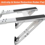 CAT SO RICH No-Drill Window AC Bracket, Adjustable Support 34–42” for Single/Double Hung Windows, Heavy Duty Epoxy-Coated Steel Holds 300lbs, Easy Installation, Renter Friendly