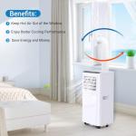 400CM(157") Window Seal Kit, Casement AC Window Vent Seal Kit, 100% Sealing Effect Waterproof Window Seal Kit, Easy Installation, Fit for Single & Dual Hose Portable Air Conditioner, Tumbler Dryer