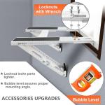 CAT SO RICH No-Drill Window AC Bracket, Adjustable Support 34–42” for Single/Double Hung Windows, Heavy Duty Epoxy-Coated Steel Holds 300lbs, Easy Installation, Renter Friendly