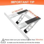 CAT SO RICH No-Drill Window AC Bracket, Adjustable Support 34–42” for Single/Double Hung Windows, Heavy Duty Epoxy-Coated Steel Holds 300lbs, Easy Installation, Renter Friendly