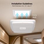 RV Air Conditioner 15K 110-120V, KINGRVER Non-Ducted Rooftop AC Unit for RV, Only Cooling, Quiet AC, Easy Install, Grey
