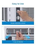 5,000 BTU Window Air Conditioner Unit - Cool up to 150 Sq. Ft. with Manual Adjustable Fan and Cooling Settings, Perfect for Small Bedroom, Living Room, Home Office, Easy Install Kit Included, White
