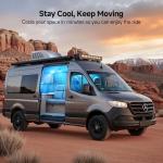 RV Air Conditioner 15K 110-120V, KINGRVER Non-Ducted Rooftop AC Unit for RV, Only Cooling, Quiet AC, Easy Install, Grey