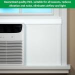 Window Air Conditioner Side Insulated Panel, WinterSummer Winter Heat and Draft Insulating,Insulation Foam Material,Equipped with 4 edge banding strips EVA2P (WHITE)