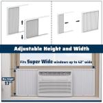 Pearwow Adjustable Window Air Conditioner Side Panels with Frame Set,Extra Wide Window AC Side Panels for 5000 to 14000 Btu AC Units,Window Air Conditioner Side Panel Frame Kits,2 Pack