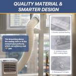 Loviga 400CM(157") Portable AC Window Seal, Casement Window Vent Kit Seal Kit for Portable Air Conditioner Dryer, 100% Sealing Waterproof Easy to Install for Crank Out/Awning/Skylights Window